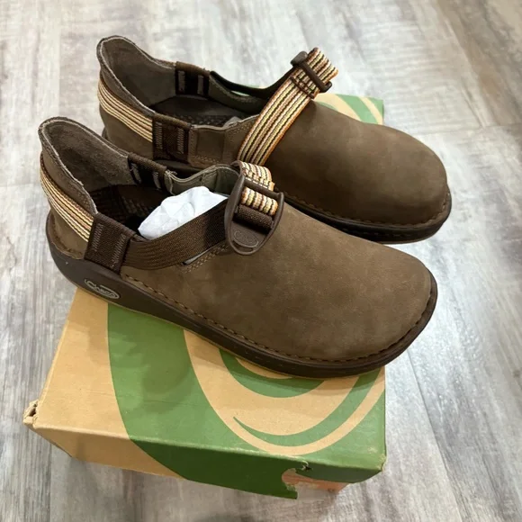 Chaco Shoes Chaco Pedshed Brown Leather Shoes Closed Toe Shoes